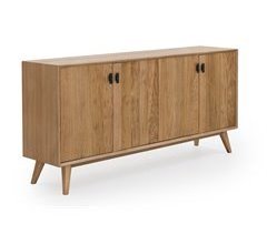 Aparador cuatro puertas chapado en fresno