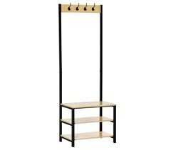 Perchero de Pie Acero y MDF HOMCOM, hogar - muebles de recibidor