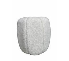 Puff redondo GAEL 42x42cm color blanco
