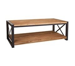 Kit mesa de centro de metal y madera