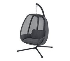 Silla colgante con soporte acero Abegondo con cojines