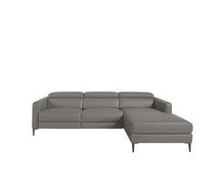 ANGEL CERDA Sofá chaise longue derecha en piel con relax