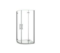 Mampara de ducha curva abatible