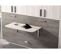 Mesa de escritorio plegable TWIN 98cm blanca