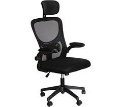 Silla de Escritorio Ergonomic, Silla Oficina Tela Malla de Rejilla, Reposacabezas, Soporte Lumbar