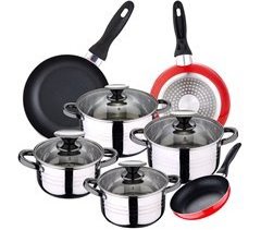 Bateria 8pc  apta para inducción + 3 sartenes