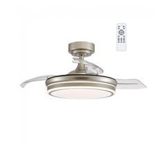 Ventilador LED con aspas retráctiles Perla Mini CCT (35W) ABS - PMMA Moderno