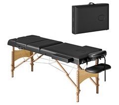 Camilla de Masaje Cuero Sintético, Madera de Haya HOMCOM