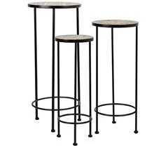 Set 3 soportes de mosaico y metal