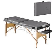 Camilla de Masaje Cuero Sintético, Madera de Haya HOMCOM