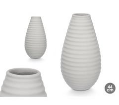 Jarrón de cerámica RAYA 44x22x22cm color gris