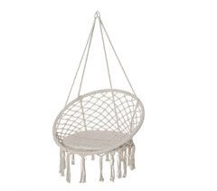 Silla Colgante Poliéster, Algodón, Metal Outsunny