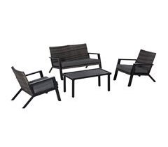 Muebles de Ratán Ratán PE, Poliéster, Espuma, Metal Outsunny