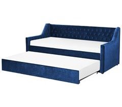 Beliani Cama con somier Terciopelo MONTARGIS 91x219