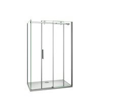 Mampara de Ducha Corredera Frontal+Panel Lateral Perfil Cromado