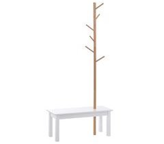 Perchero de Pie con Banco Bambú y MDF HOMCOM