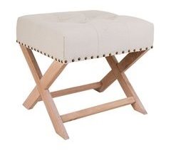 Banqueta de madera tapizada