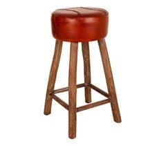 Taburete de piel