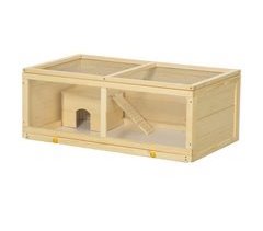 Jaula para Hámster Madera de Abeto, Acrílico, Metal PawHut