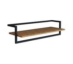 Perchero mural Evje con estante acero