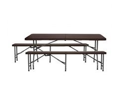 Conjunto Plegable Mesa con 2 Bancos Catering 7house