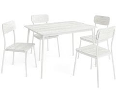 DUPI Conjunto Mesa y 4 sillas New XOBE Fabricado con Metal y MDF