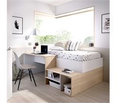 Cama Compacta Con Escritorio Kric