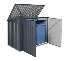 Cobertizo para 2 cubos de basura Grebin acero