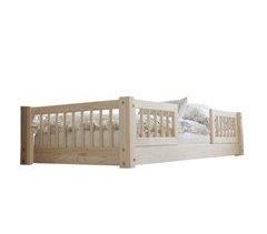 Cama con barandillas y somier patas Adèle