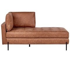 Beliani Chaise longue izquierdo Piel sintética REBAIS