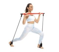 Barra de Fitness con Bandas Elásticas y Guía de Ejercicios