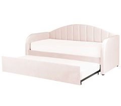 Beliani Cama con somier Terciopelo EYBURIE 99x217