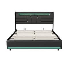 Cama, cama de matrimonio, LED, USB