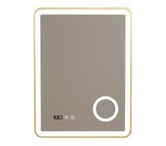 Espejo de pared con LED Pescara para baño IP65 con antivaho lupa 60x4