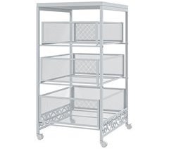 Carrito de Almacenamiento Melamina de Madera, Acero HOMCOM