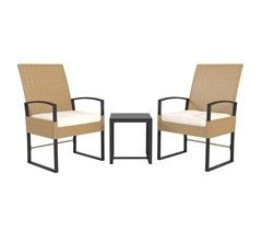 Conjunto de Jardín Acero, Ratán PE Outsunny