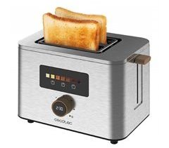 Tostador Cecotec Touch&Toast Double 950W 2 ranuras cortas acero