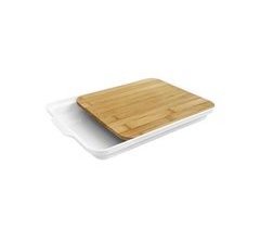 Acomoda Textil – Tabla de Cortar de Bambú. (Tabla con Bandeja).