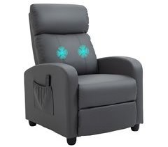 Sillón de Masaje PU, Espuma, PP y Acero HOMCOM