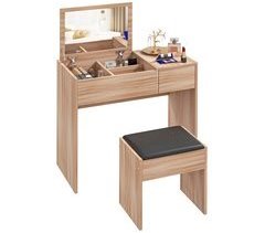 Mesa para Maquillaje Melamina de Madera HOMCOM 80