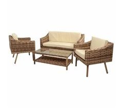 Conjunto de Mesa con 2 Sillones