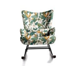 Mecedora de terciopelo - Lily - Respaldo alto