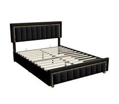 Cama con almacenamiento
