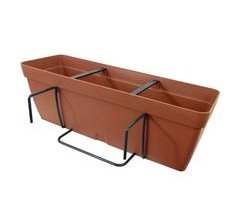Jardinera 40 Cm Con Soporte De Fijación Curvo