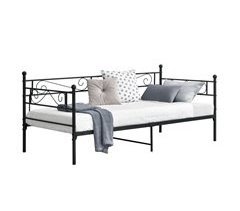 Cama Simple Kreava Reposacabezas y Reposapiés Metal 97x208