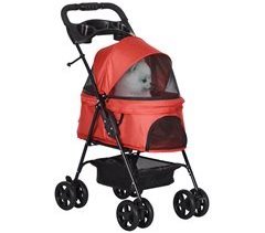 Cochecito para Mascotas Acero, Tela Oxford PawHut
