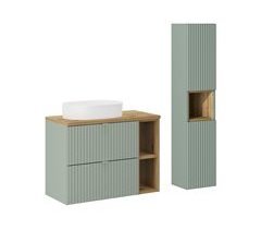 Conjunto mueble lavabo individual y columna Jade