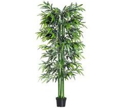 Bambú Artificial PE y Cemento Outsunny