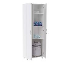 Armario Auxiliar Alto Multiusos con Ruedas y 2 Puertas