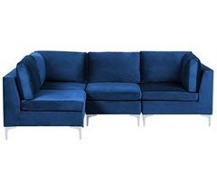 Beliani Sofá derecho Terciopelo EVJA